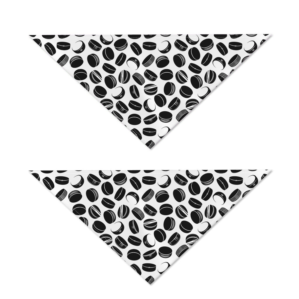 Hockey Puck Pattern Print Dog Bandana