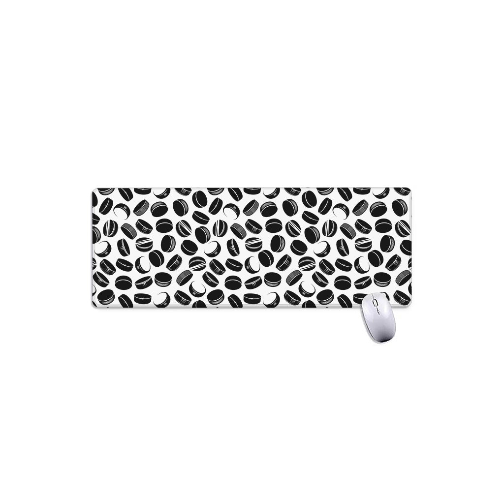 Hockey Puck Pattern Print Extended Mouse Pad