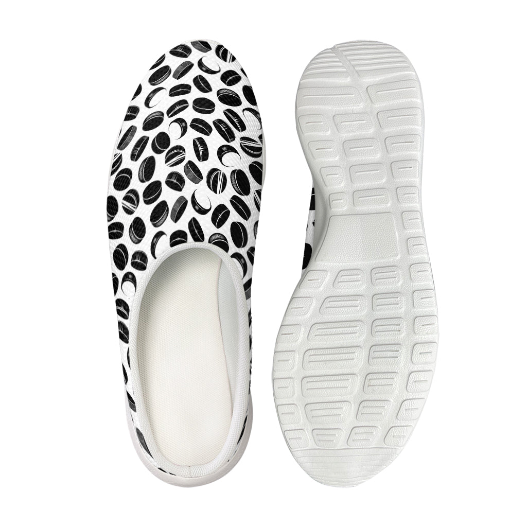 Hockey Puck Pattern Print Mesh Casual Shoes