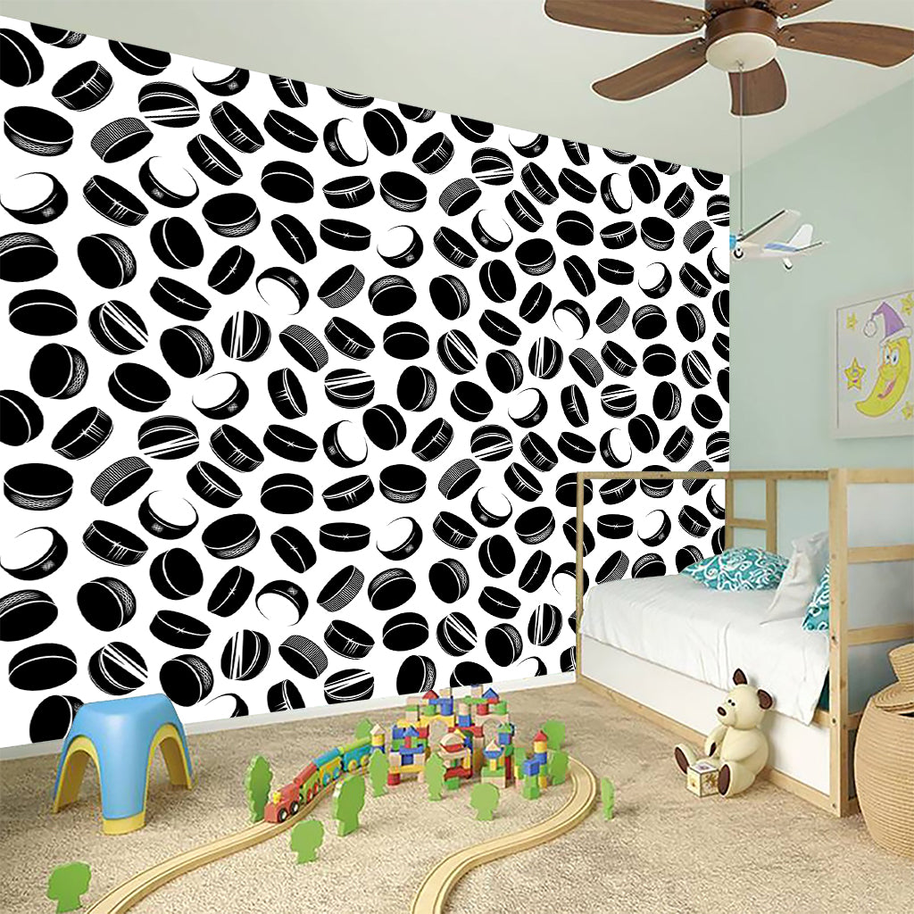 Hockey Puck Pattern Print Wall Sticker