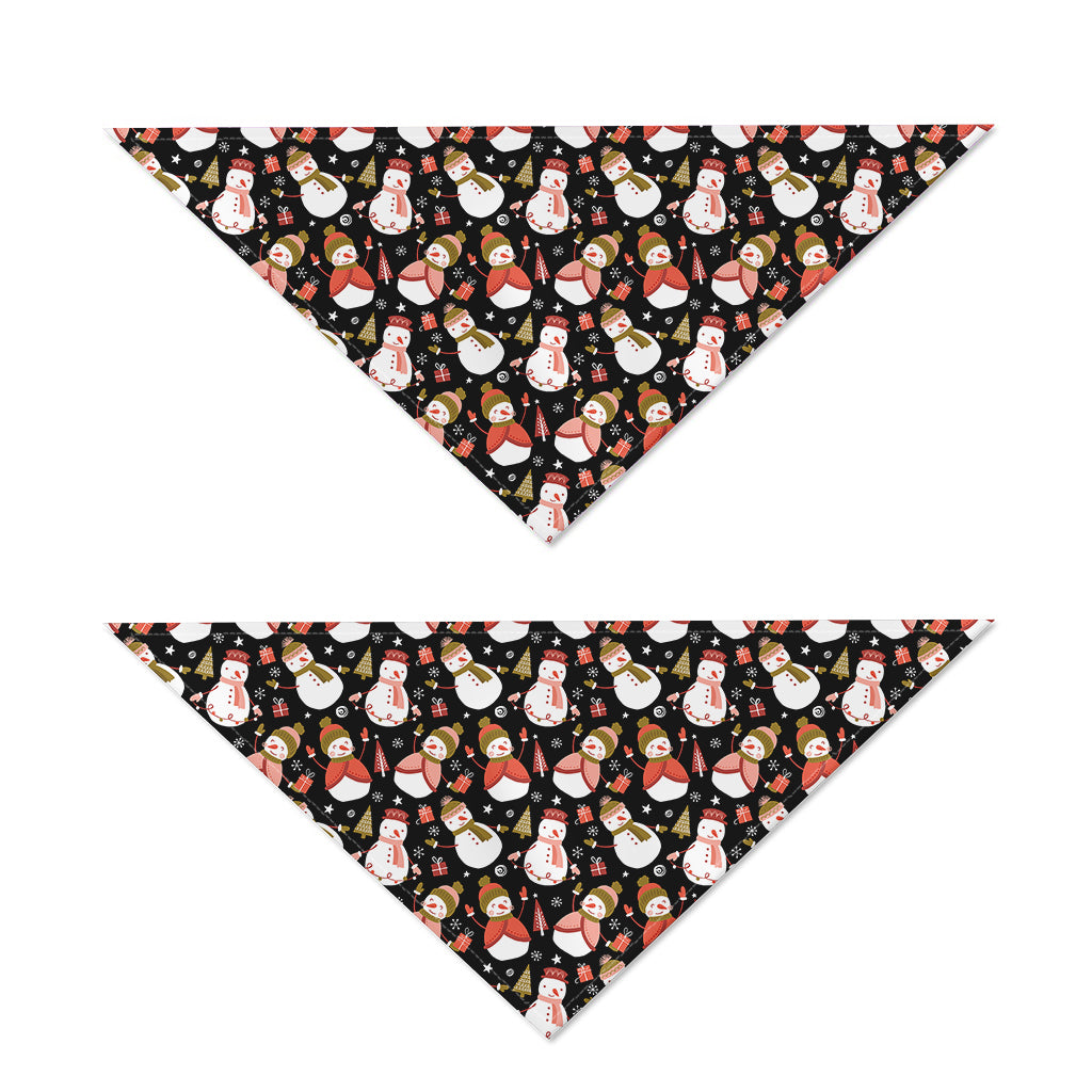 Holiday Snowman Pattern Print Dog Bandana