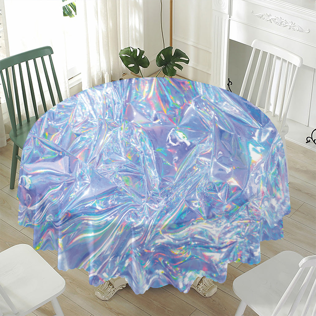 Holographic Artwork Print Waterproof Round Tablecloth