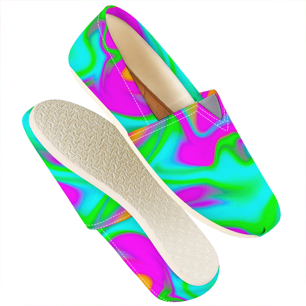 Holographic Neon Liquid Trippy Print Casual Shoes