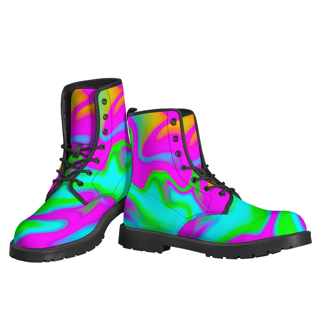 Holographic Neon Liquid Trippy Print Backpack