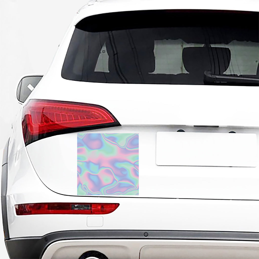 Holographic Waves Print Car Sticker