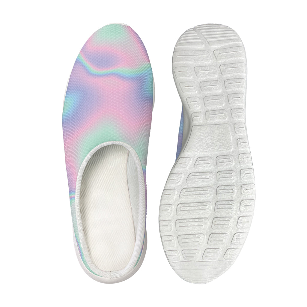 Holographic Waves Print Mesh Casual Shoes