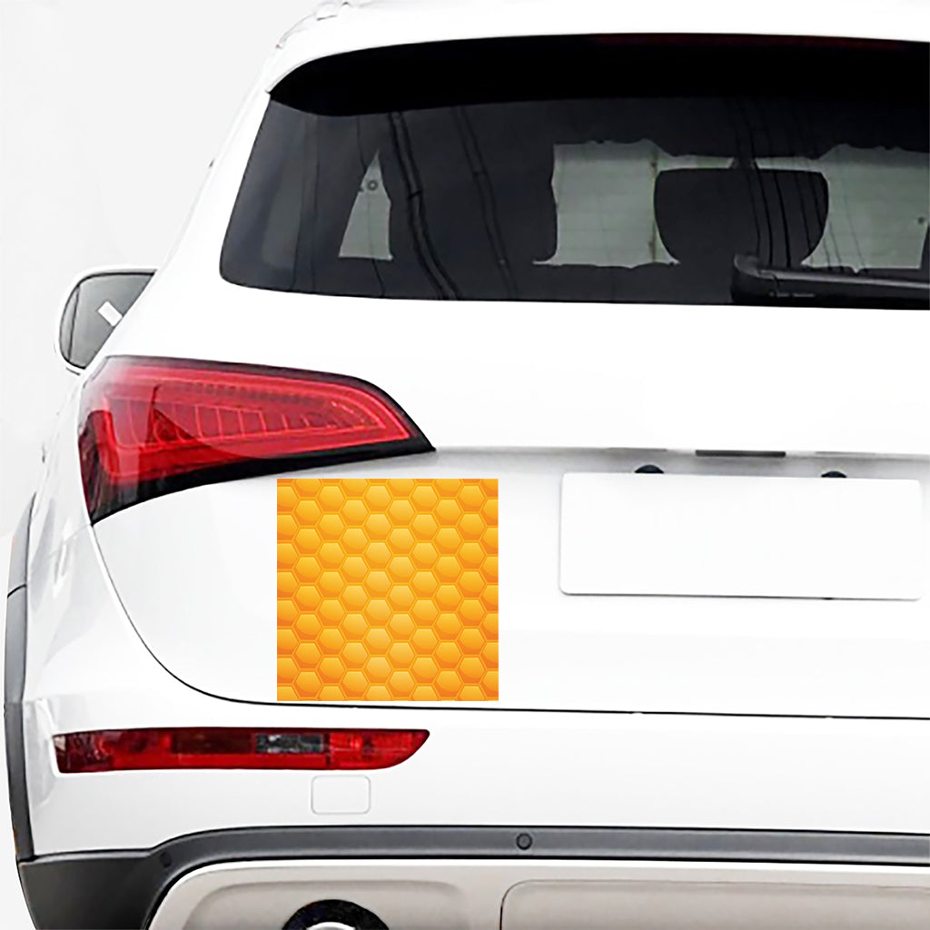 Honeycomb Pattern Print Car Sticker