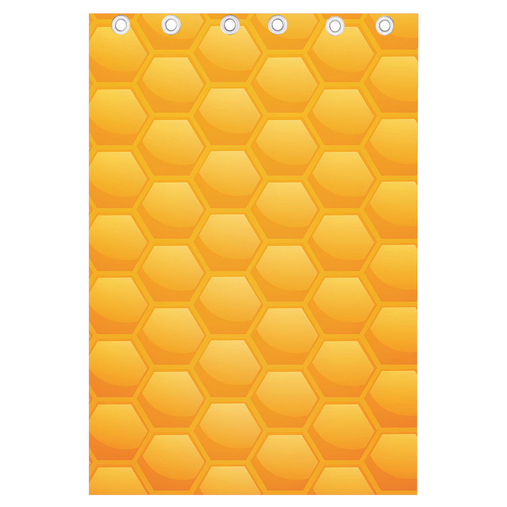 Honeycomb Pattern Print Curtain