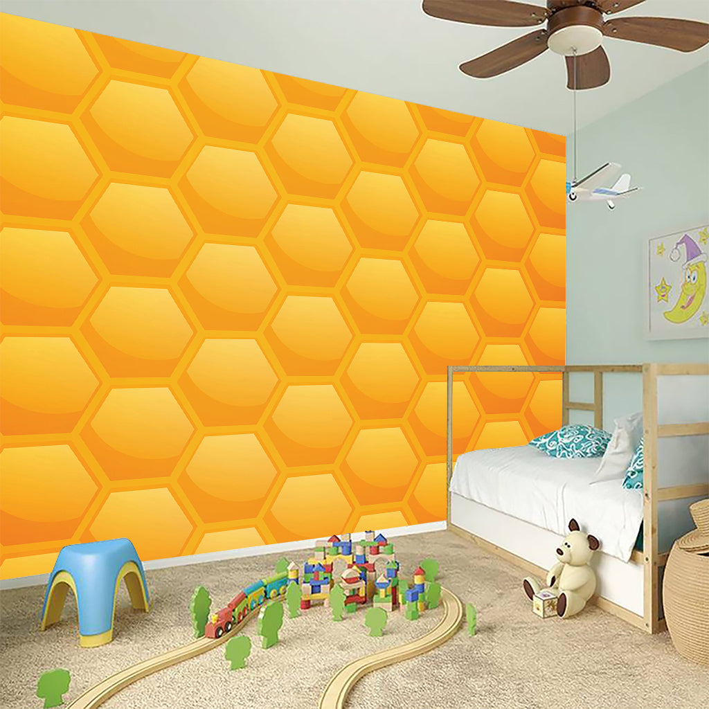 Honeycomb Pattern Print Wall Sticker
