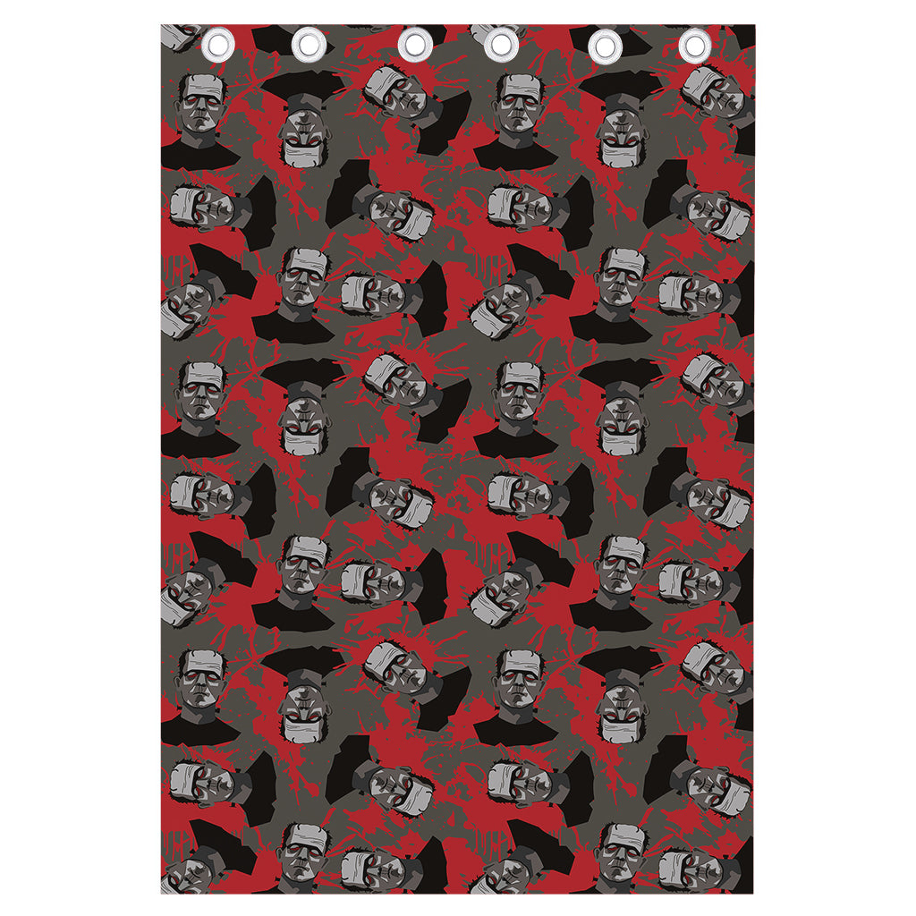 Horror Frankenstein Pattern Print Curtain