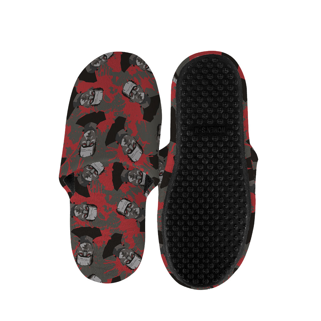 Horror Frankenstein Pattern Print Slippers