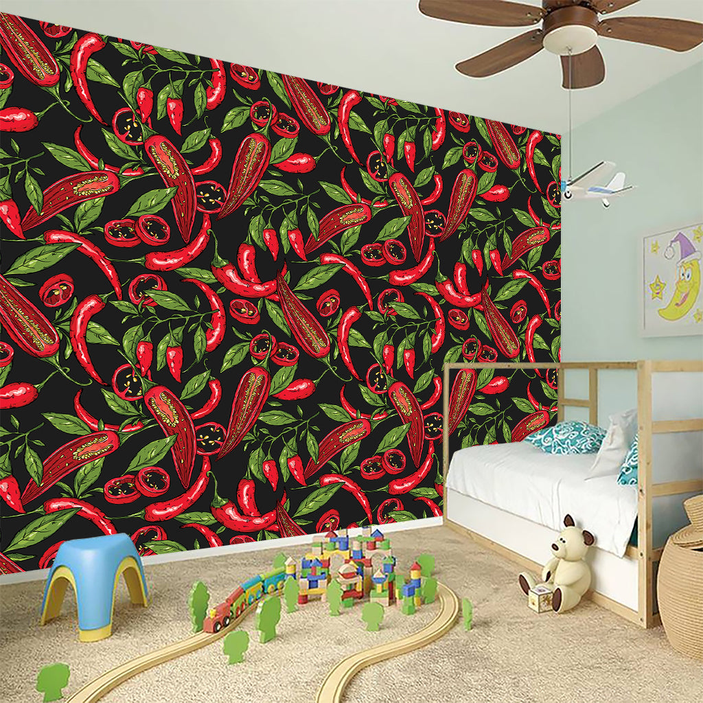 Hot Chili Peppers Pattern Print Wall Sticker