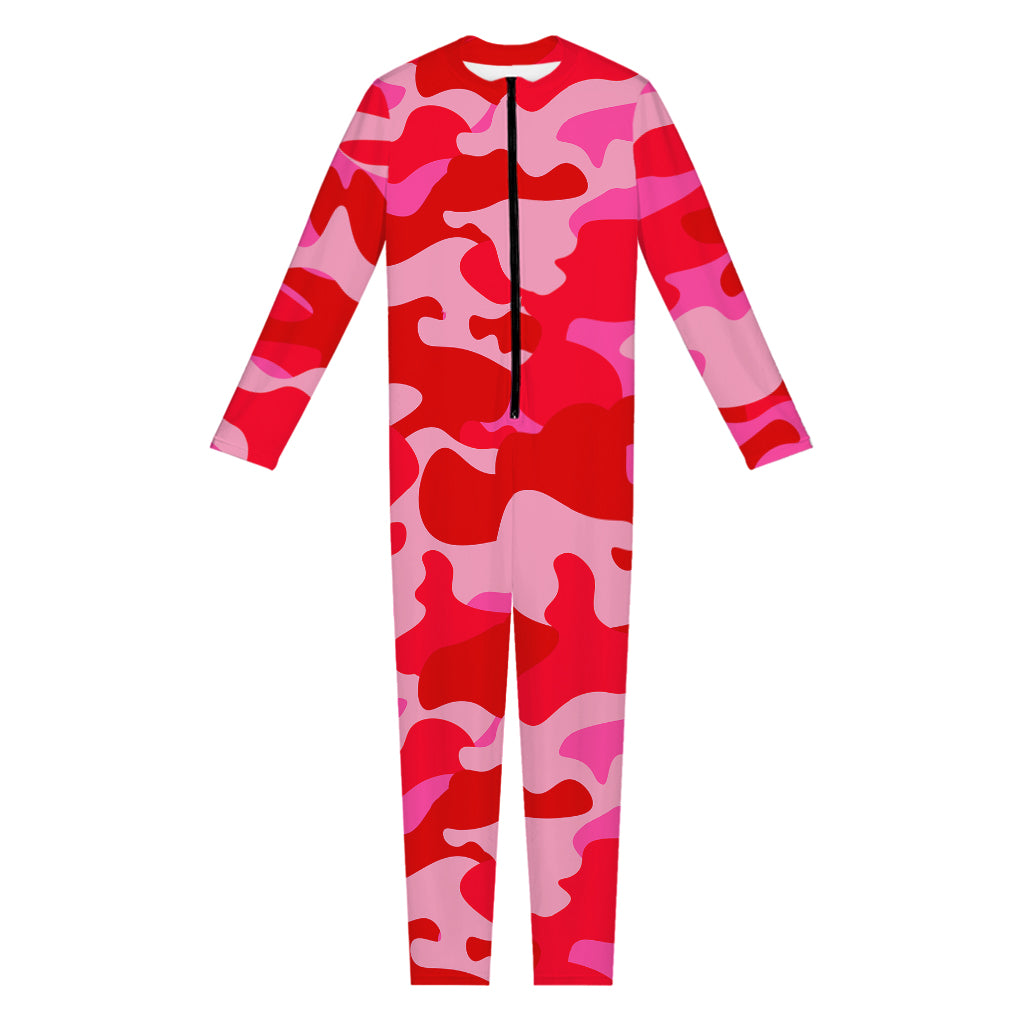 Hot Pink Camouflage Print Women's Jumpsuit – GearFrost