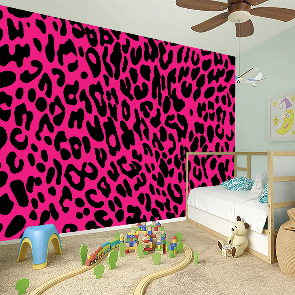 Hot Pink Leopard Print Wall Sticker