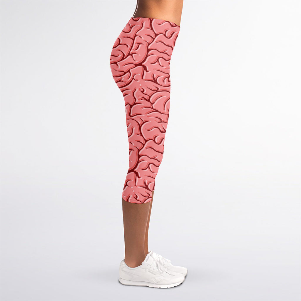 Human Brain Print Women's Capri Leggings