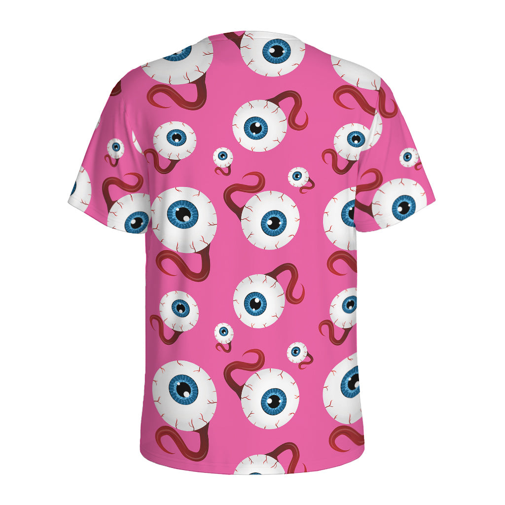 Human Eyeball Pattern Print Men's Sports T-Shirt