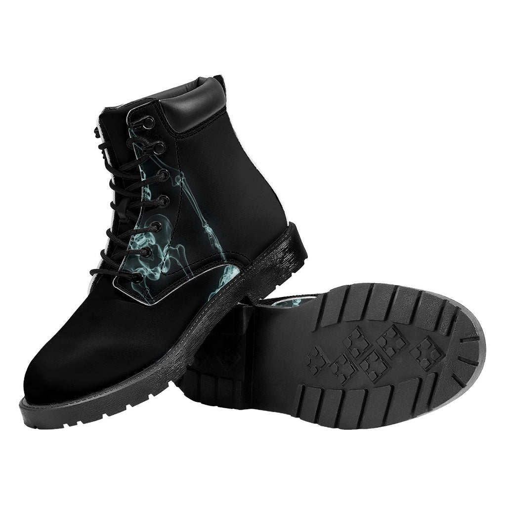 Human Skeleton X-Ray Print Work Boots