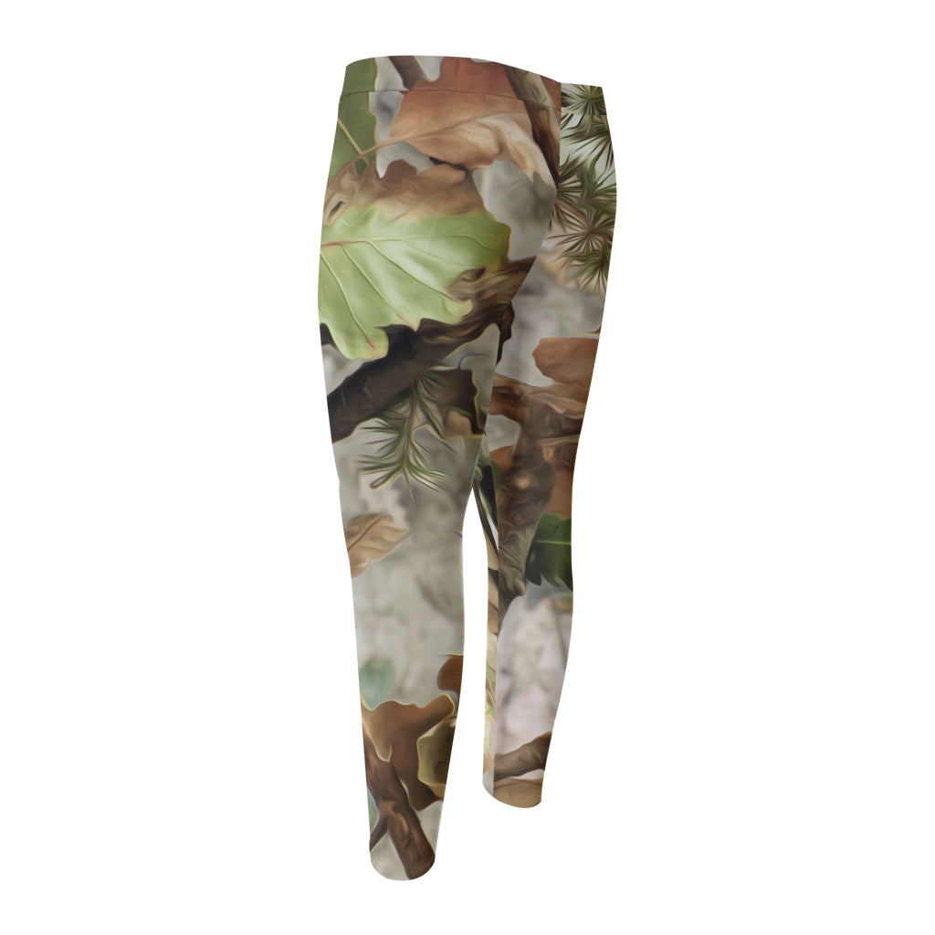 Hunting Camouflage Pattern Print Men's Compression Pants