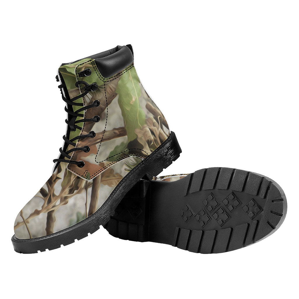 Hunting Camouflage Pattern Print Work Boots
