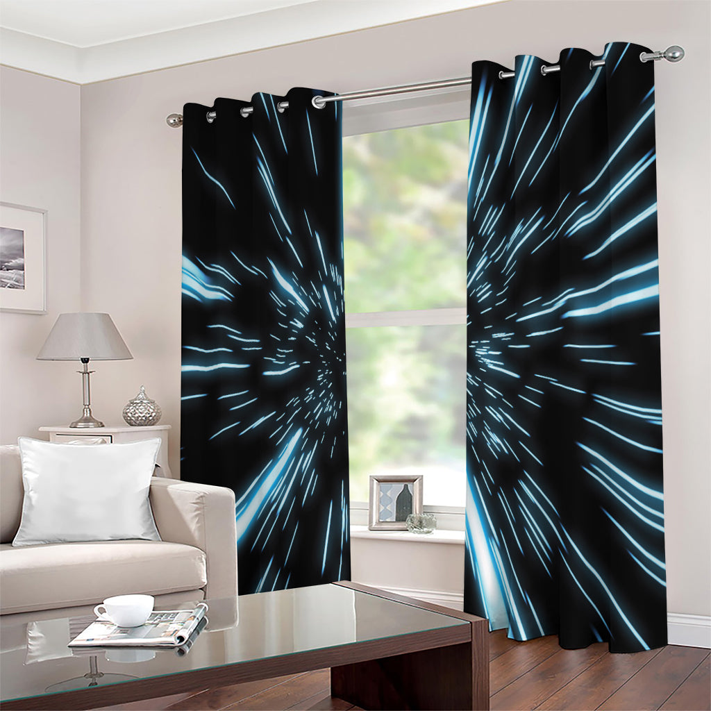 Hyperspace Lightspeed Print Extra Wide Grommet Curtains