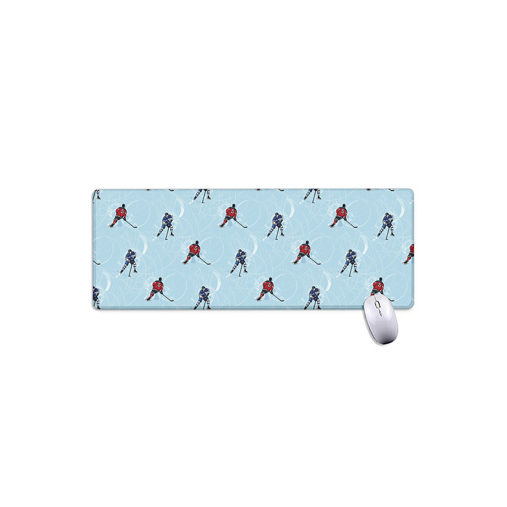 Ice Hockey Players Pattern Print Extended Mouse Pad