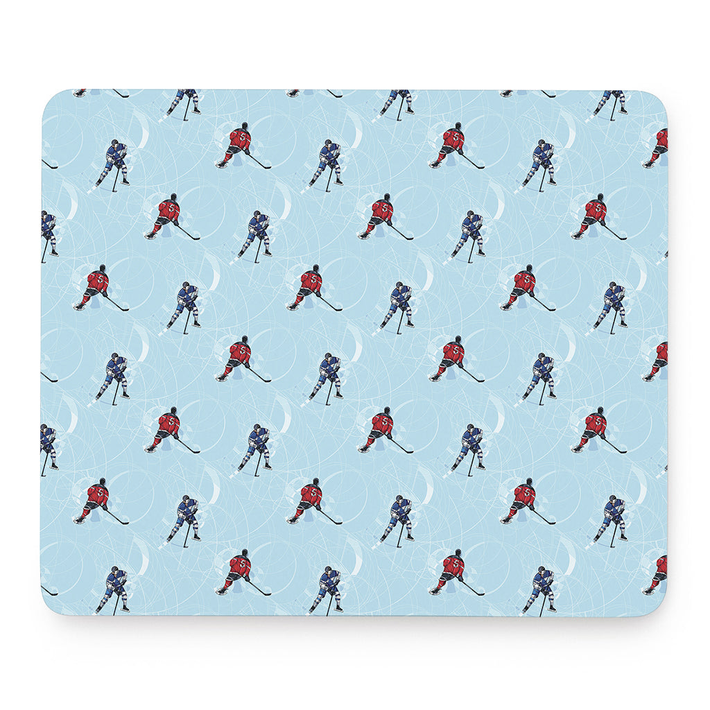Ice Hockey Players Pattern Print Mouse Pad