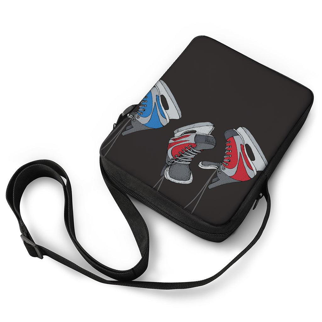 Ice Hockey Skates Print Rectangular Crossbody Bag