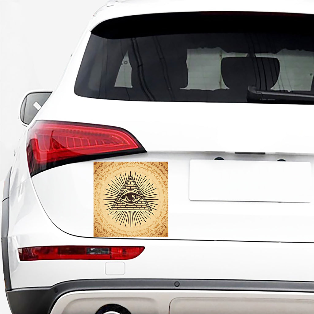 Illuminati Eye Print Car Sticker