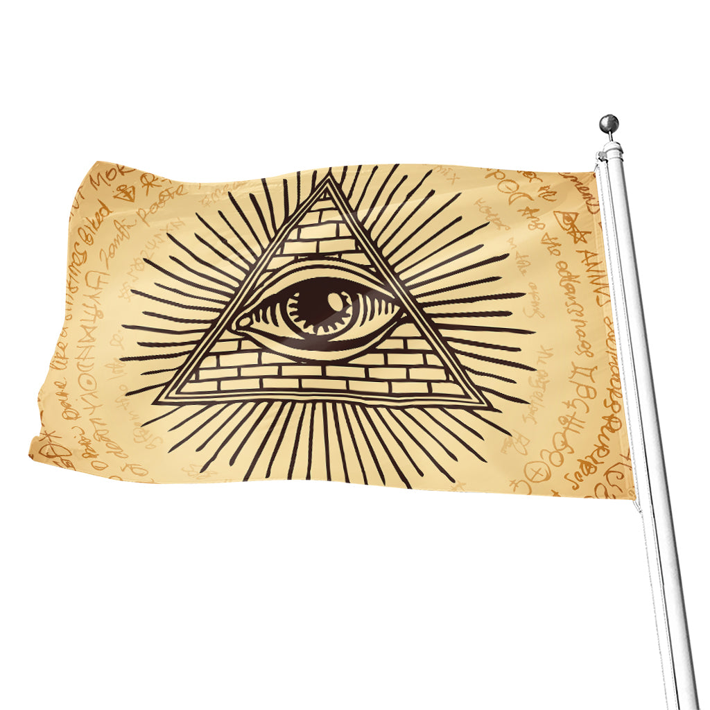 Illuminati Eye Print Flag