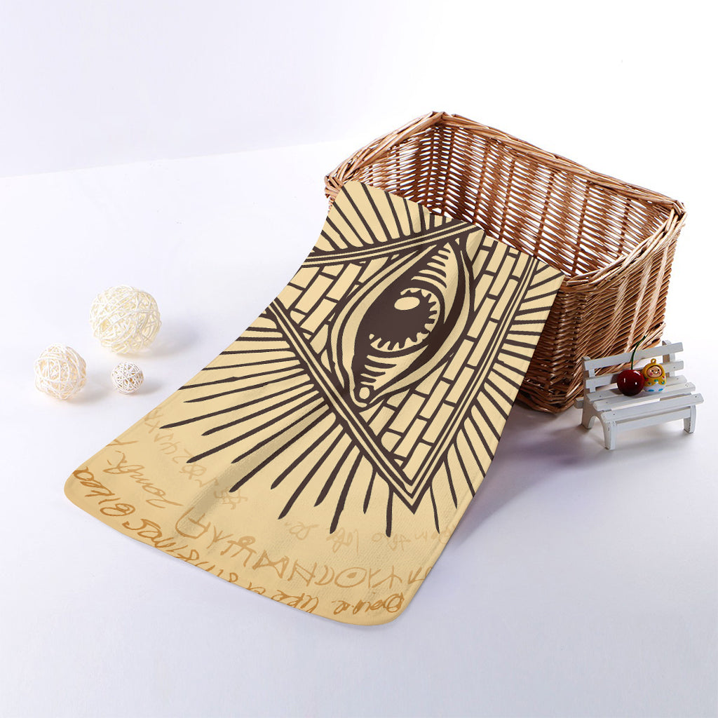 Illuminati Eye Print Towel