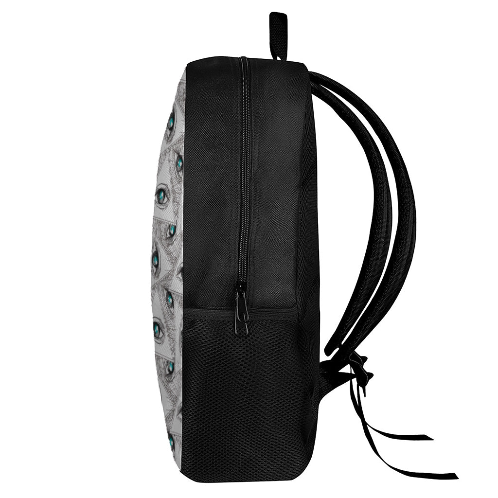 Illuminati Pattern Print 17 Inch Backpack