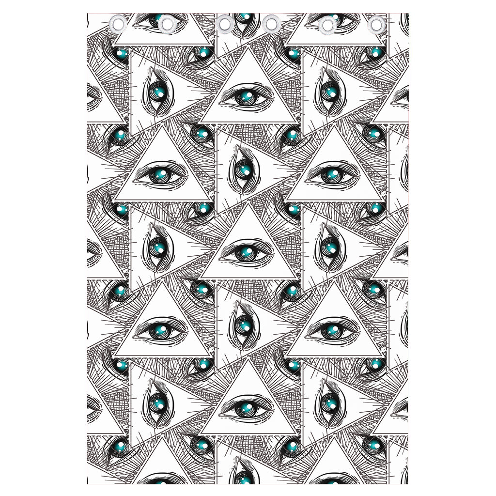 Illuminati Pattern Print Curtain