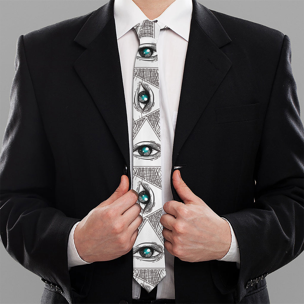 Illuminati Pattern Print Necktie