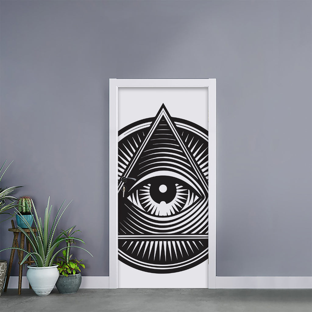 Illuminati Symbol Print Door Sticker