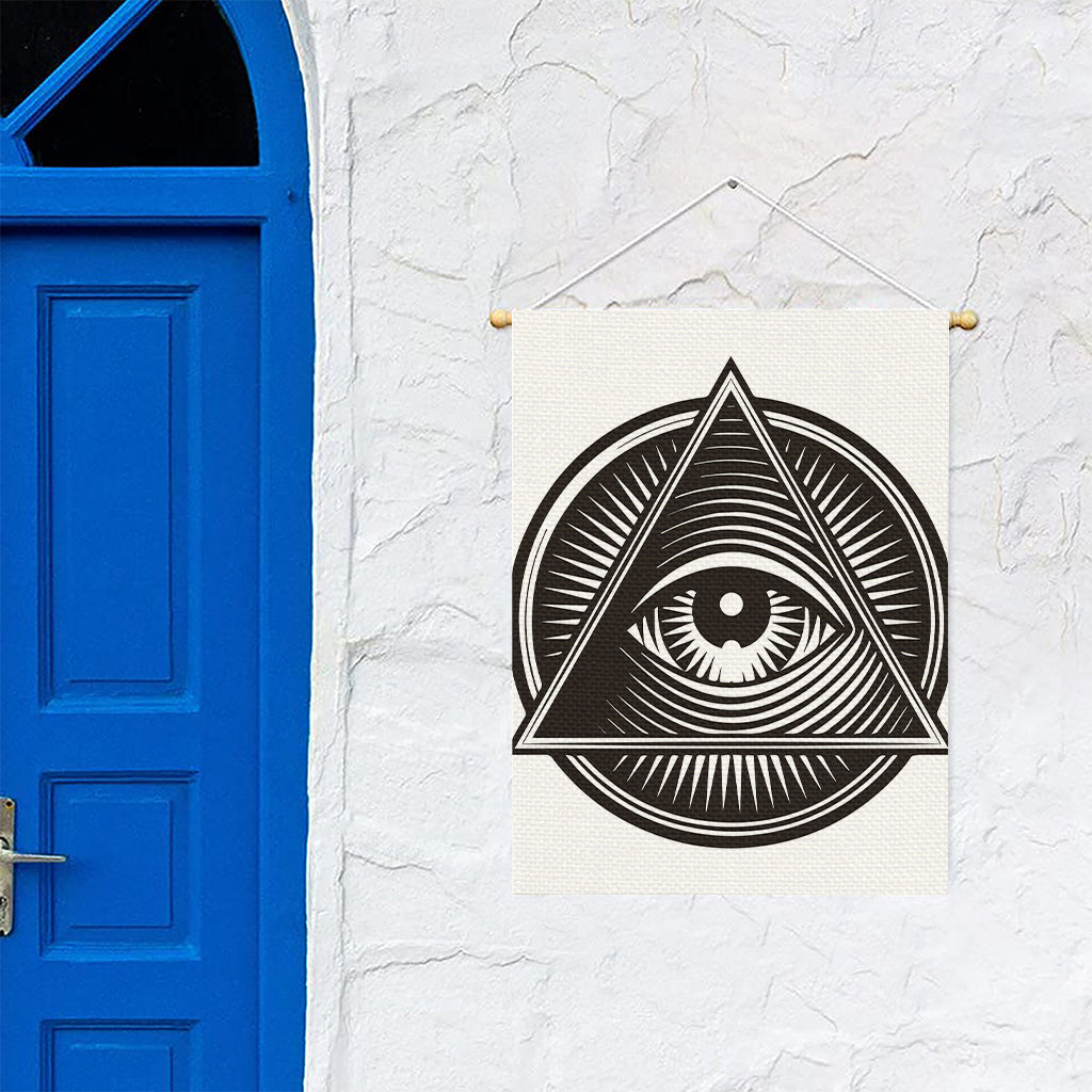 Illuminati Symbol Print Garden Flag