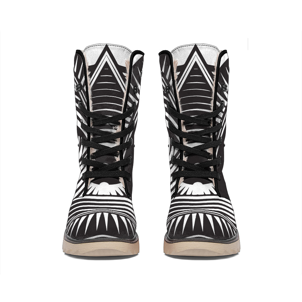 Illuminati Symbol Print Winter Boots