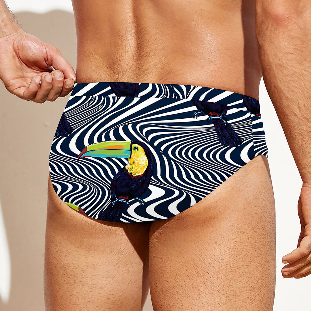 Illusion Toucan Print Men's Swim Briefs