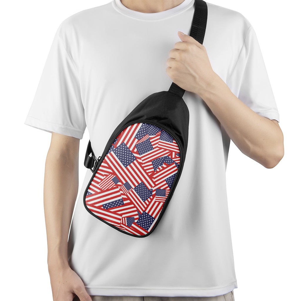 Independence Day USA Flag Pattern Print Chest Bag