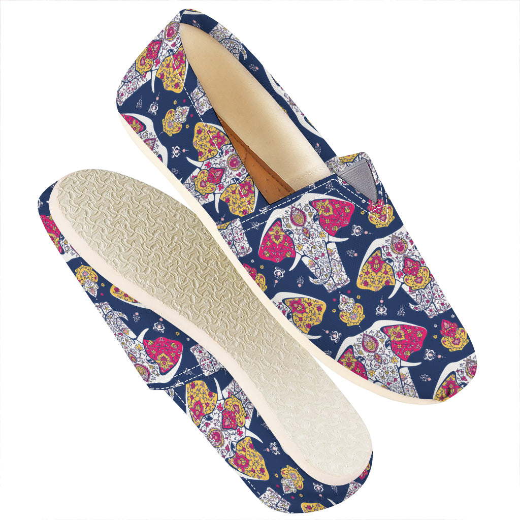 Indian Floral Elephant Pattern Print Casual Shoes