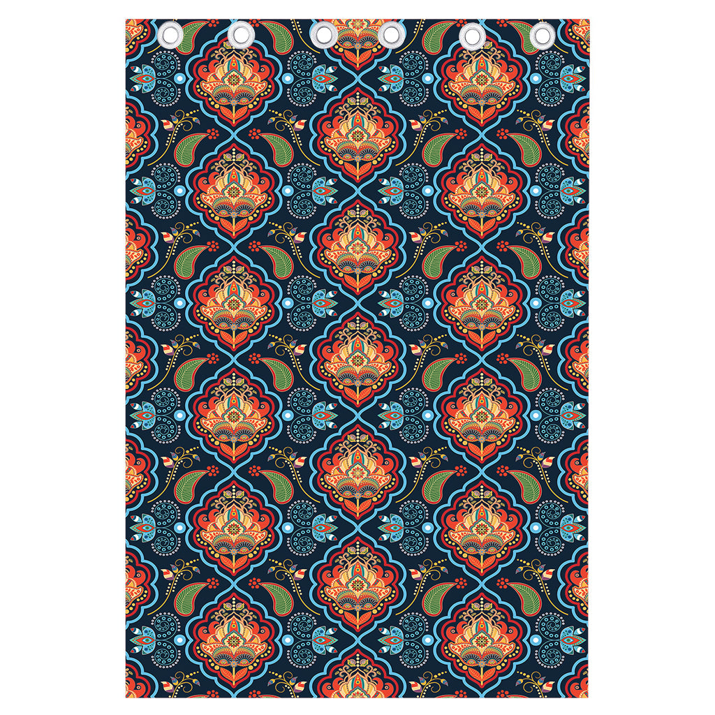 Indian Floral Paisley Pattern Print Curtain