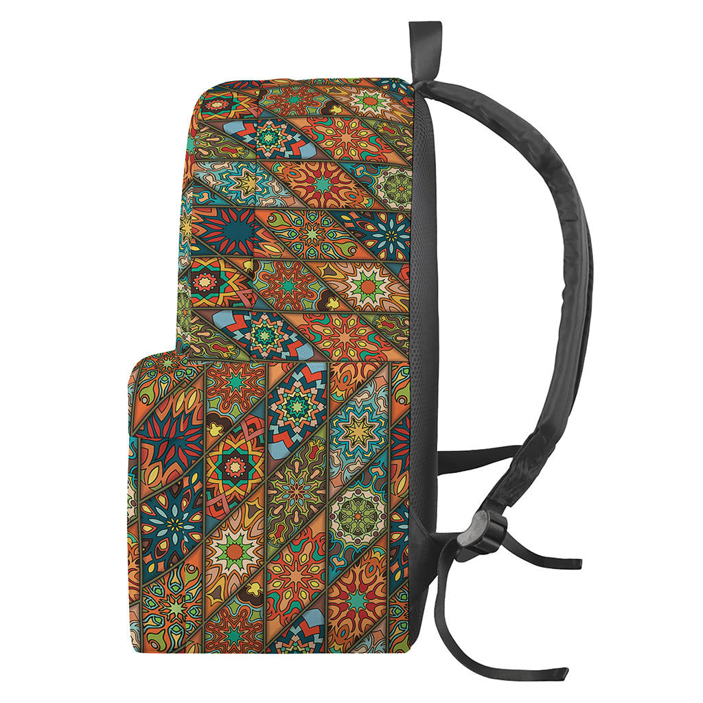 Indian Floral Patchwork Pattern Print Backpack