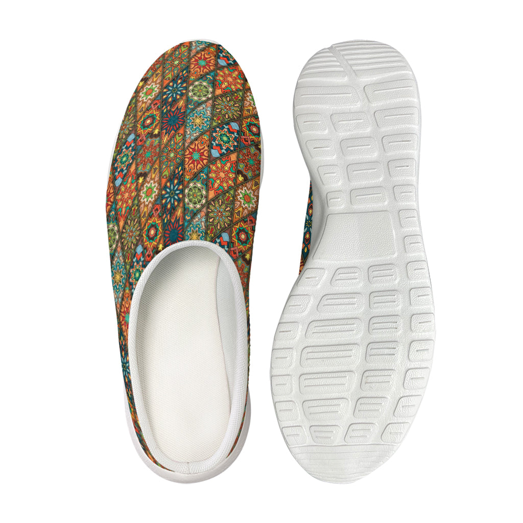 Indian Floral Patchwork Pattern Print Mesh Casual Shoes