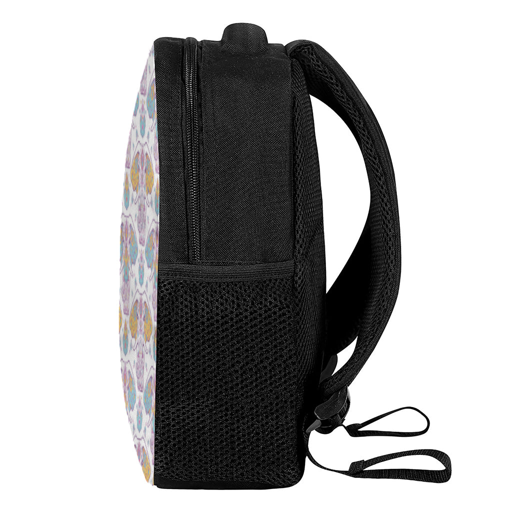 Indian Flower Elephant Pattern Print Casual Backpack