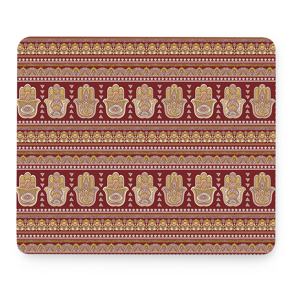 Indian Hamsa Hand Print Mouse Pad