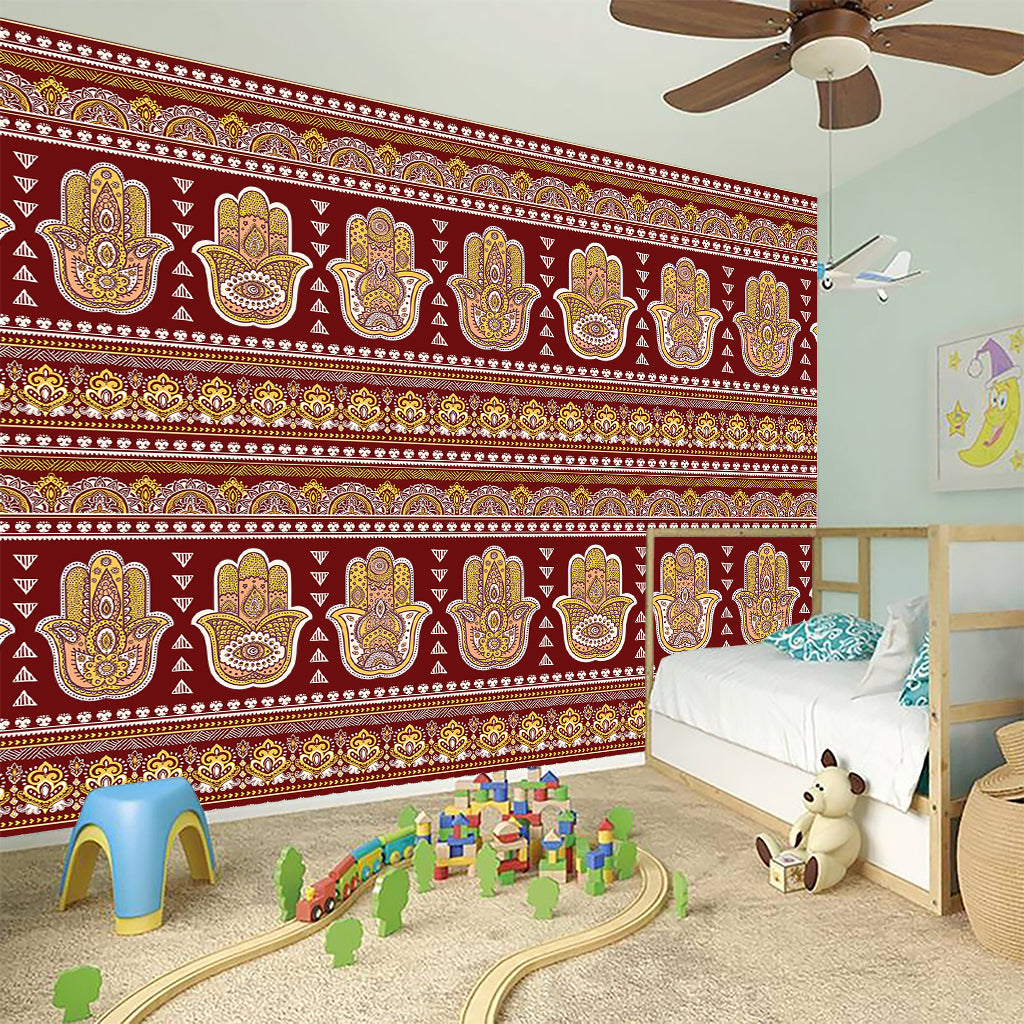 Indian Hamsa Hand Print Wall Sticker