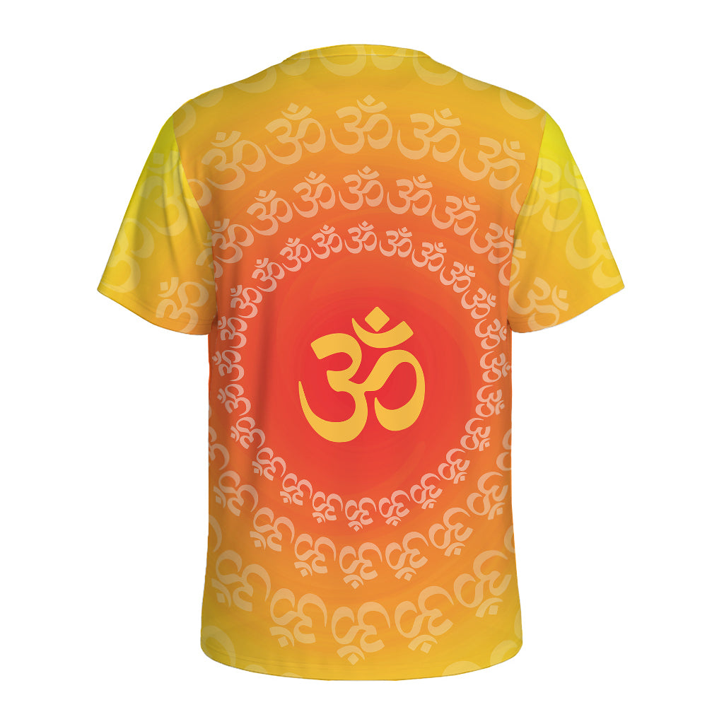 Indian Om Sign Print Men's Sports T-Shirt