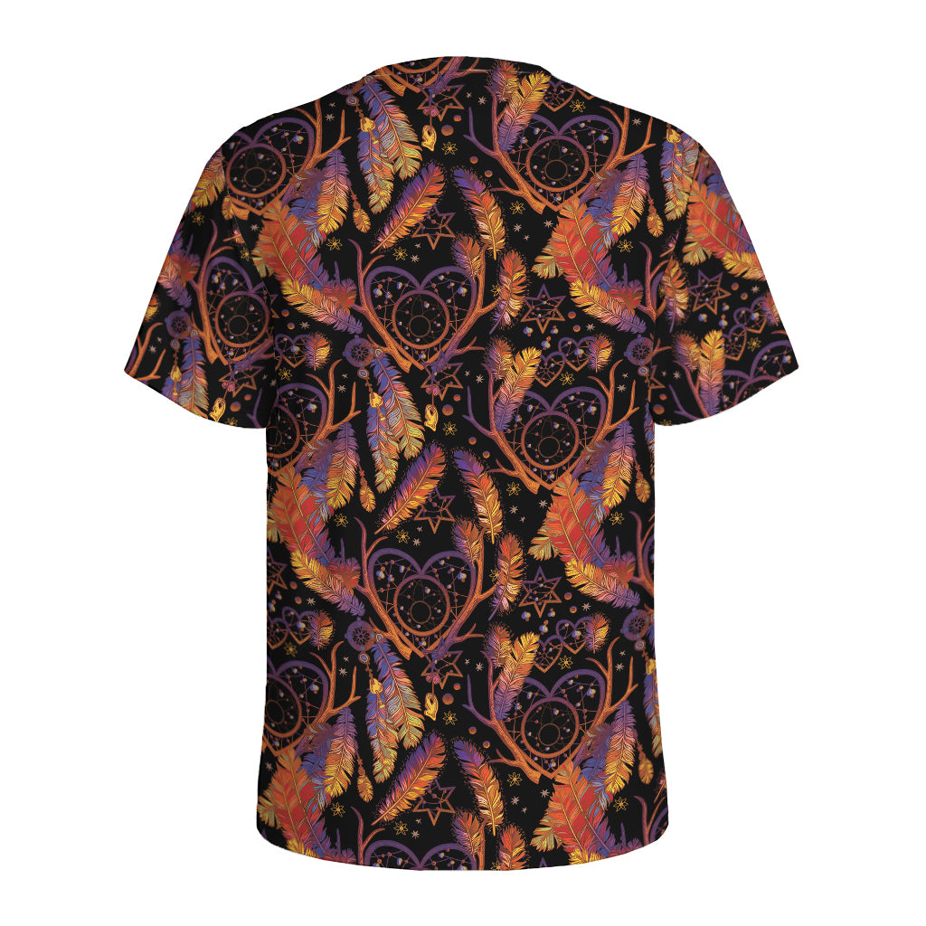 Indian Tribal Dream Catcher Print Men's Sports T-Shirt