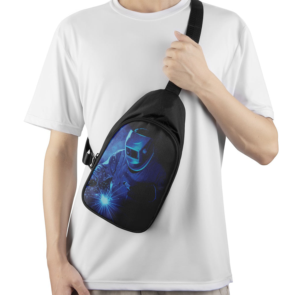 Industrial Welder Print Chest Bag