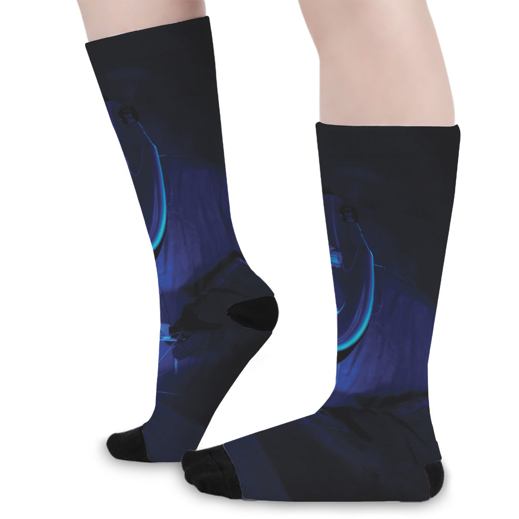 Industrial Welder Print Long Socks