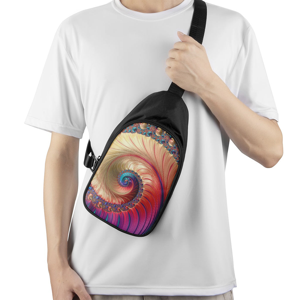 Infinite Fractal Print Chest Bag